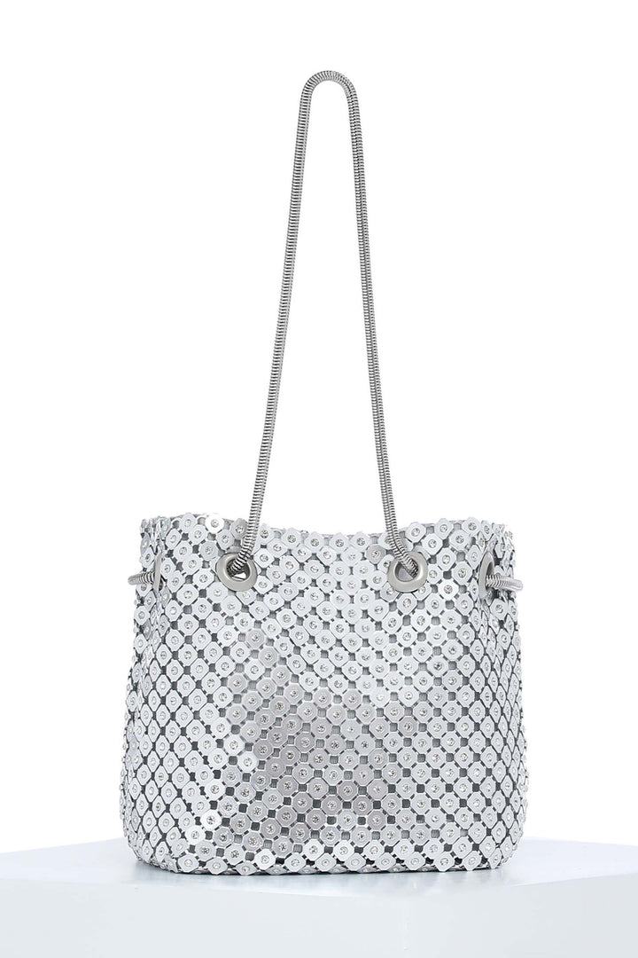 Silver Moon Bucket Bag
