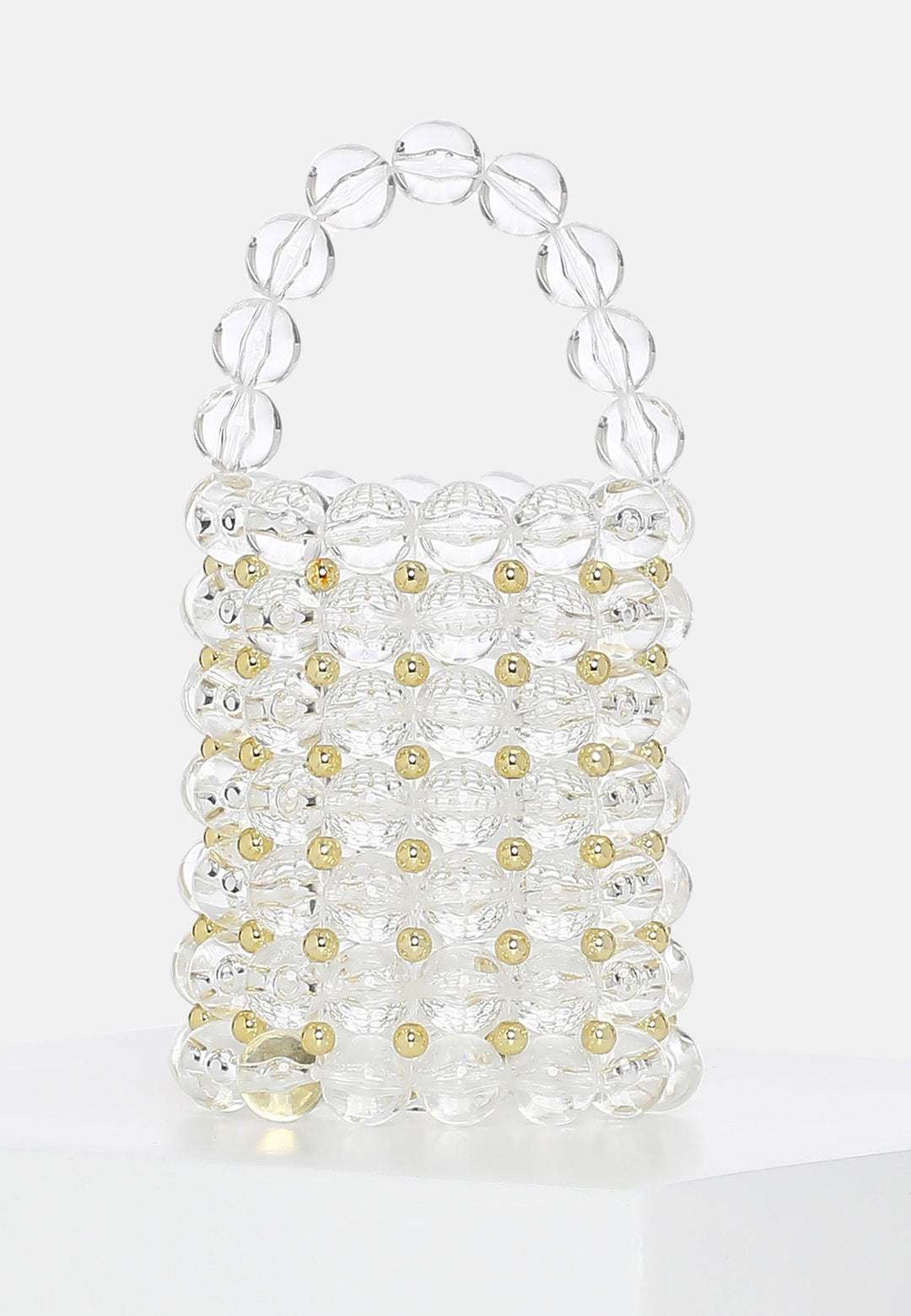 Luminous Pearlweave Bucket Bag