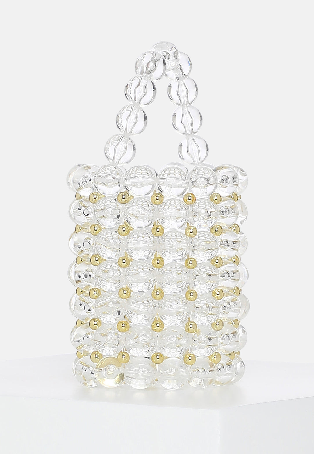 Luminous Pearlweave Bucket Bag