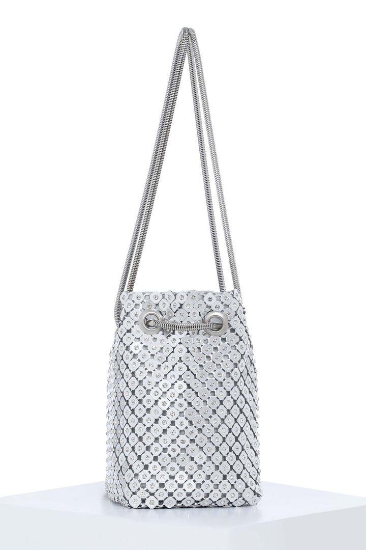 Silver Moon Bucket Bag