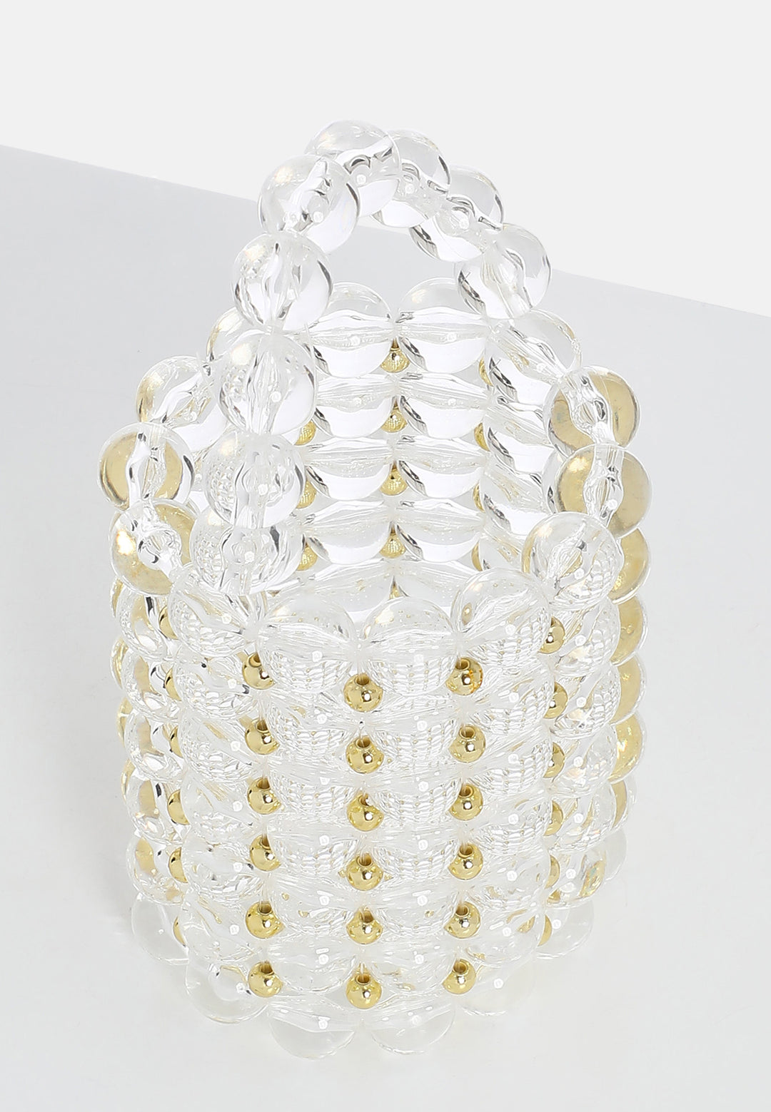 Luminous Pearlweave Bucket Bag