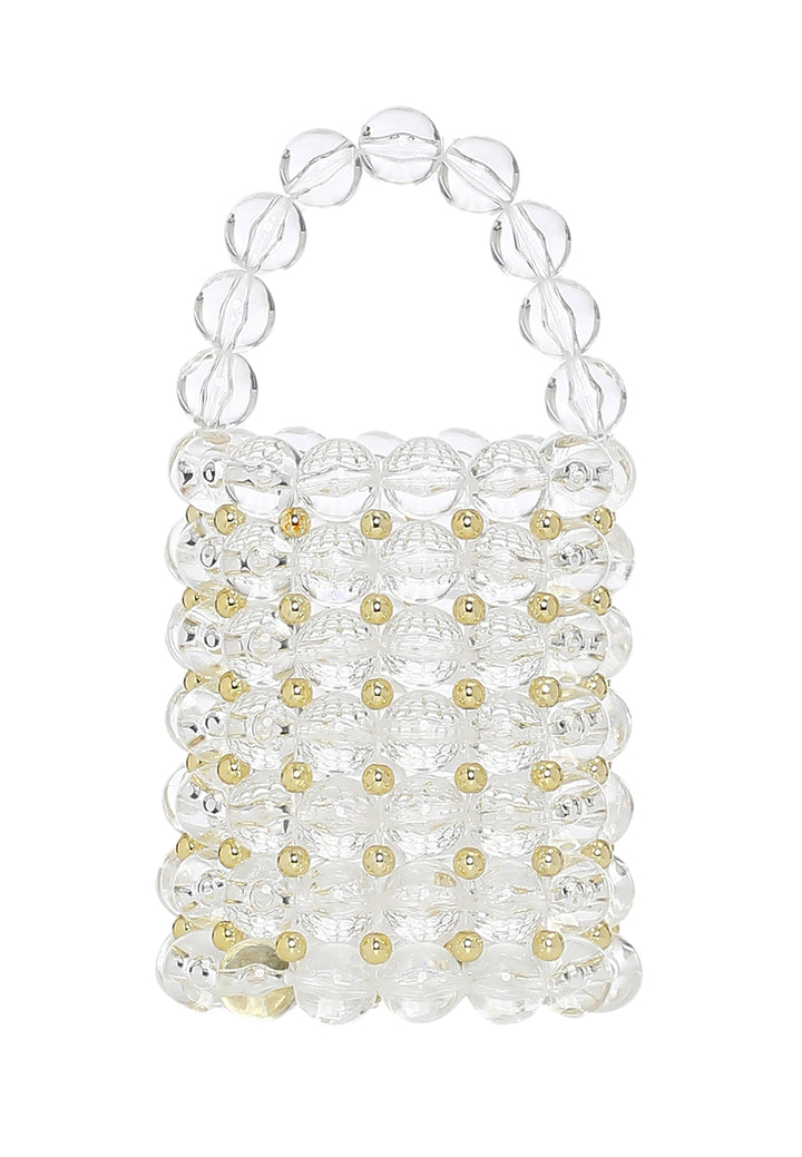 Luminous Pearlweave Bucket Bag