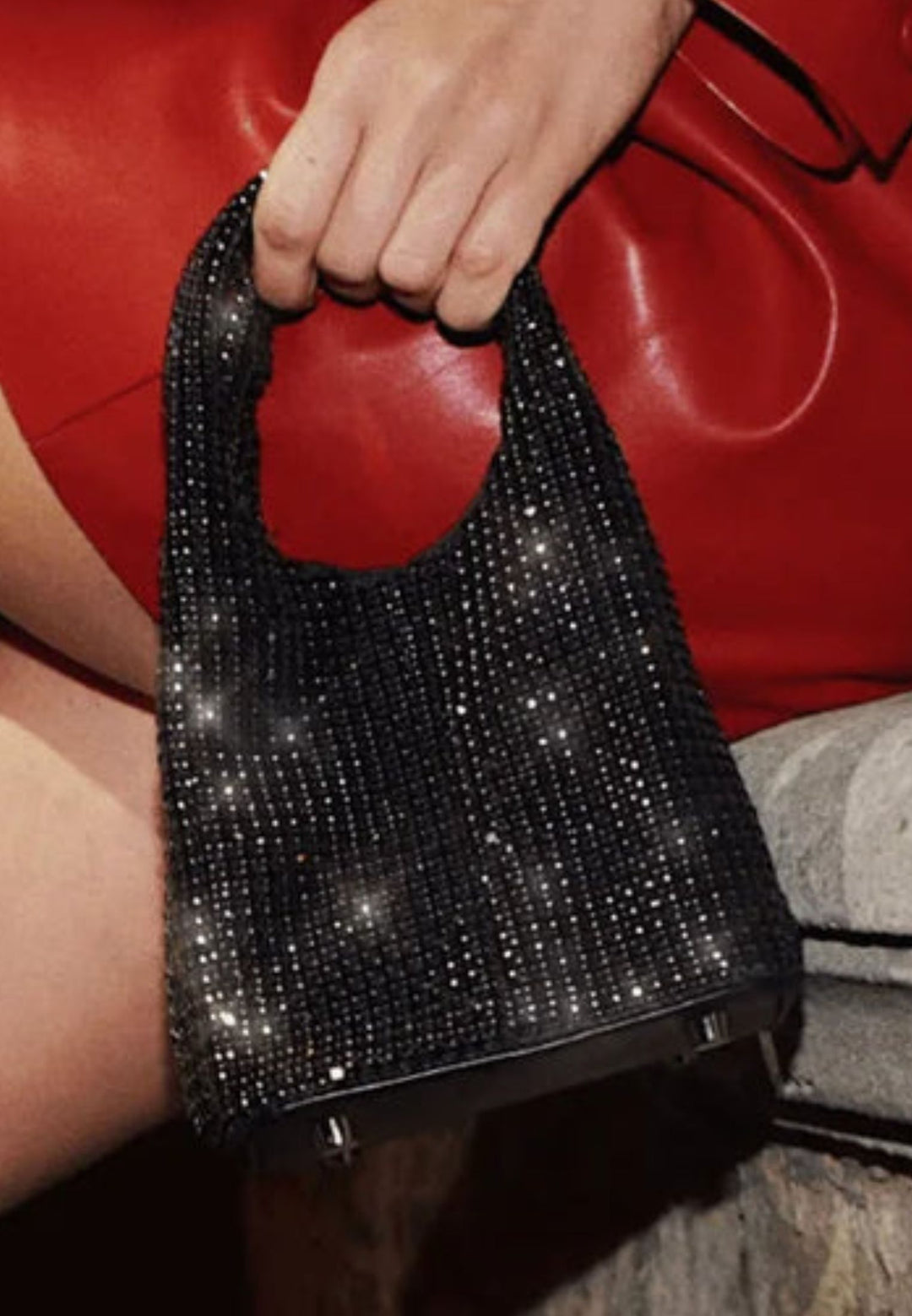 Onyx Rhinestone Bag