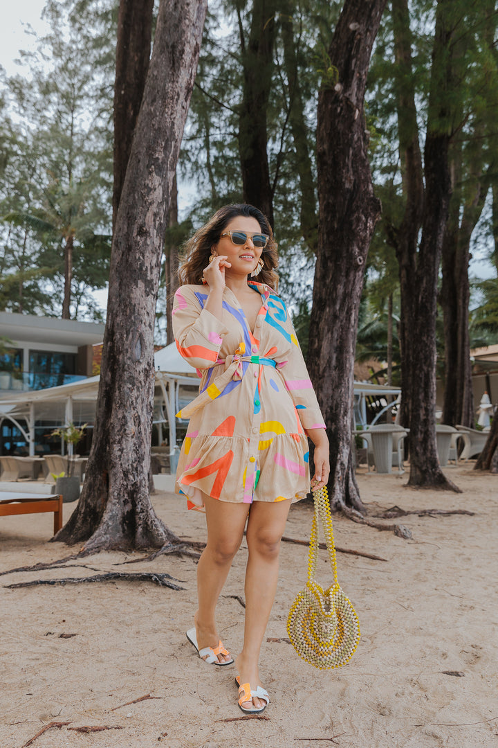 Iced Coffee Skater Dress