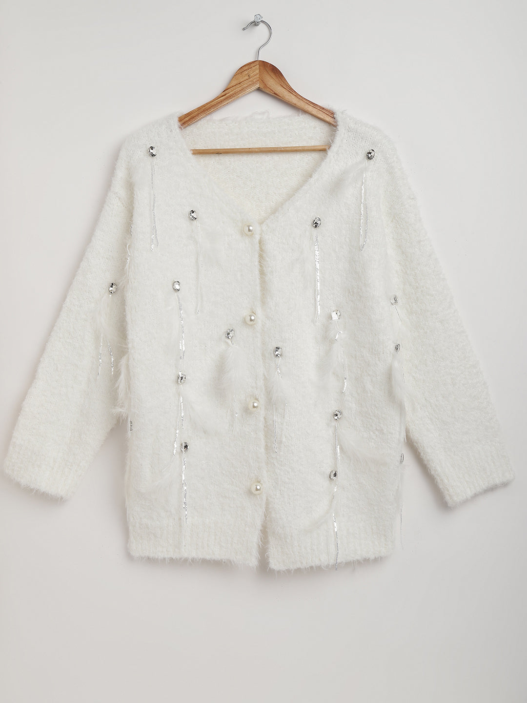 Evelyn Cardigan in Ivory